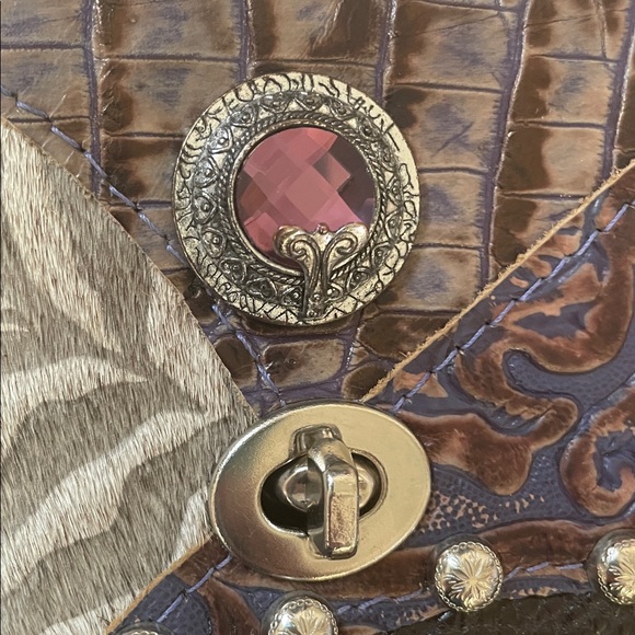 Handmade Hip Bag Company Brown Leather Western Cowgirl Crossbody Bag Purse - Picture 12 of 16